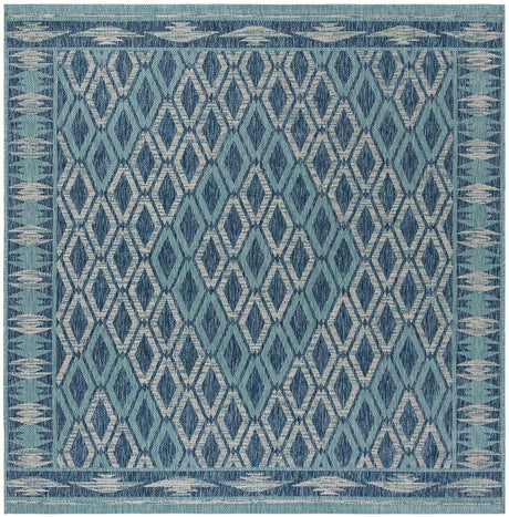 Safavieh Courtyard Cy8531 - 39421 Navy / Aqua Rugs - Safavieh - cy8531 - 39421 - 5sq