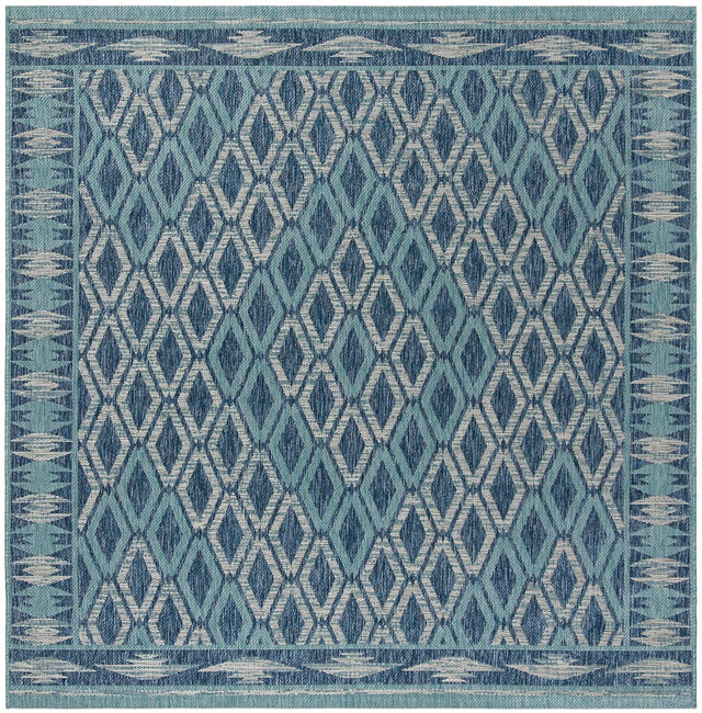 Safavieh Courtyard Cy8531 - 39421 Navy / Aqua Rugs - Safavieh - cy8531 - 39421 - 5sq