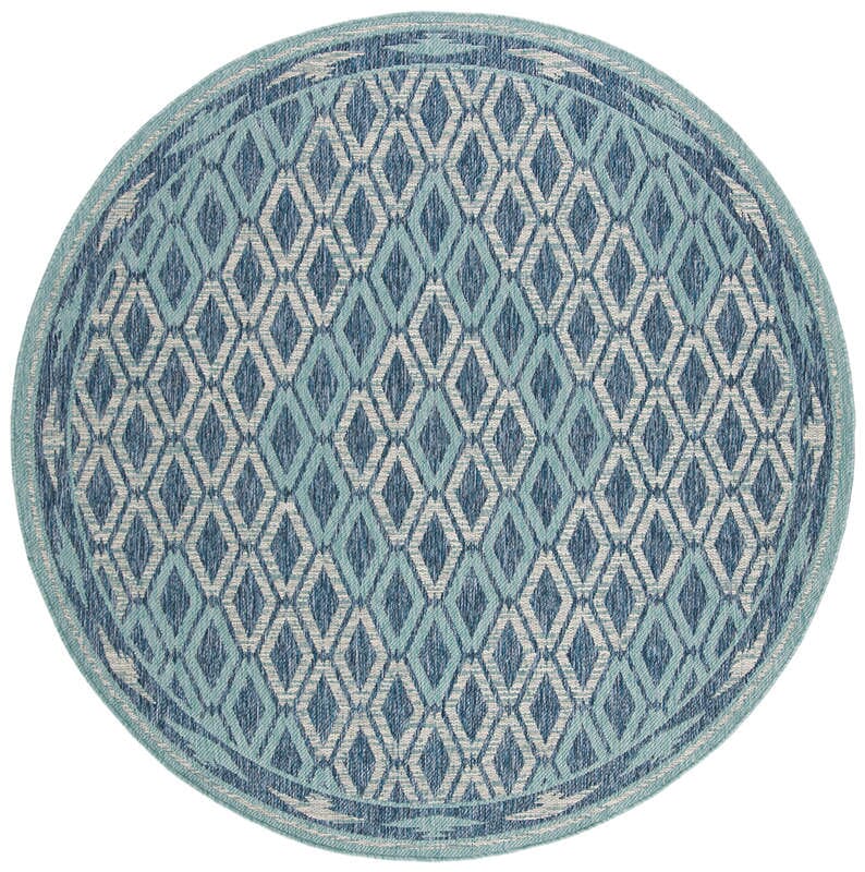Safavieh Courtyard Cy8531 - 39421 Navy / Aqua Rugs - Safavieh - cy8531 - 39421 - 7r