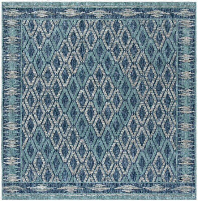 Safavieh Courtyard Cy8531 - 39421 Navy / Aqua Rugs - Safavieh - cy8531 - 39421 - 7sq