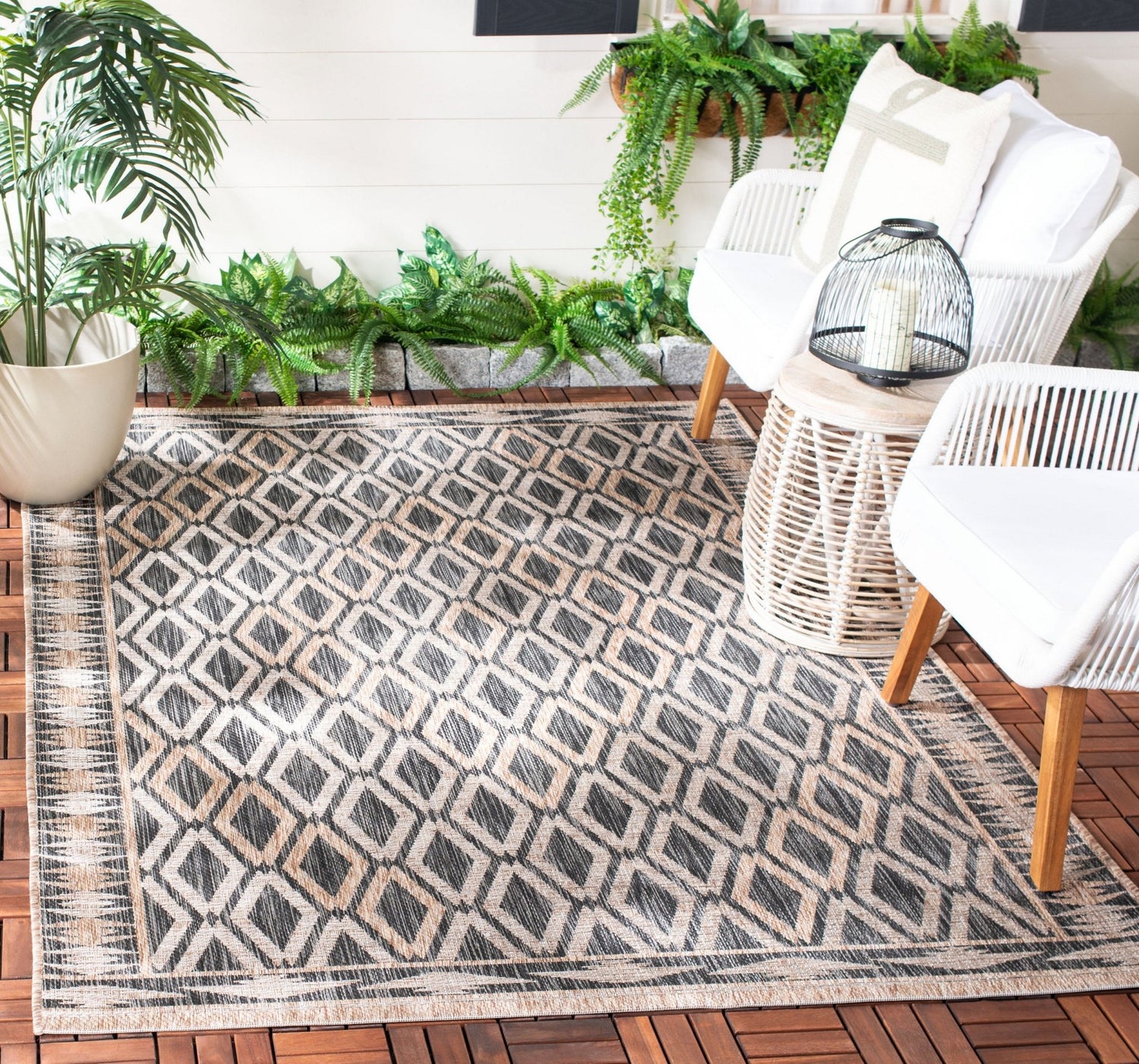 Safavieh Courtyard Cy8531 Black/Natural Rug - Safavieh - cy8531 - 37321 - 2