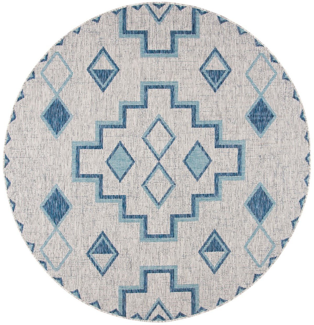 Safavieh Courtyard Cy8533 - 36812 Grey/Aqua Rugs - Safavieh - cy8533 - 36812 - 7r