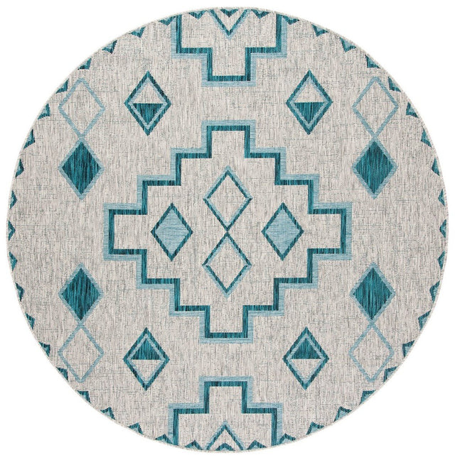 Safavieh Courtyard Cy8533 - 37212 Grey/Teal Rugs - Safavieh - cy8533 - 37212 - 7r