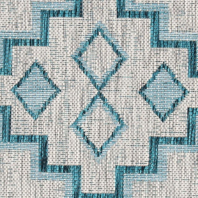Safavieh Courtyard Cy8533 - 37212 Grey/Teal Rugs - Safavieh - cy8533 - 37212 - 7r