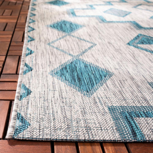 Safavieh Courtyard Cy8533 - 37212 Grey/Teal Rugs - Safavieh - cy8533 - 37212 - 7r