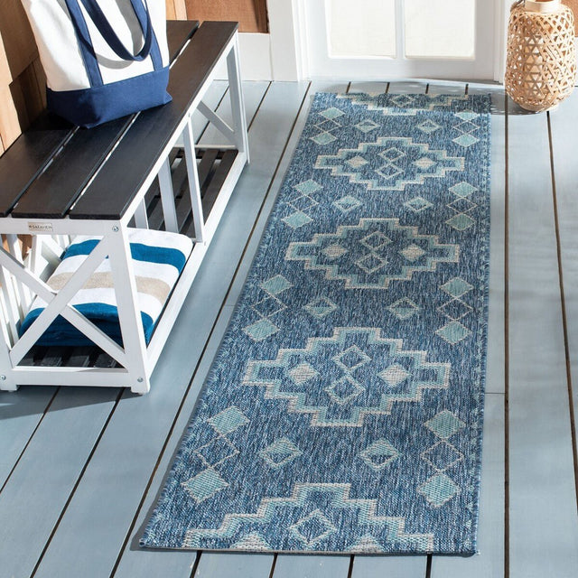 Safavieh Courtyard Cy8533 - 39421 Navy/Aqua Rugs - Safavieh - cy8533 - 39421 - 7r