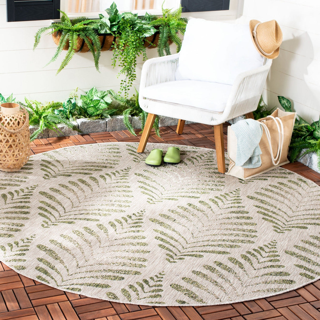 Safavieh Courtyard Cy8545 Beige/Green Rug - Safavieh - cy8545 - 37912 - 27