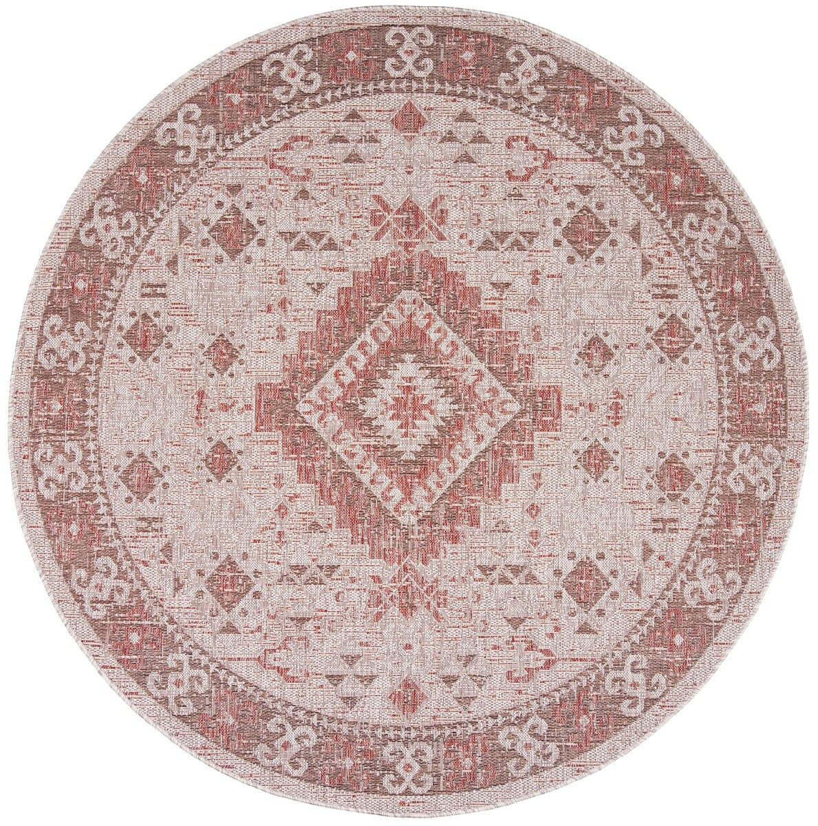 Safavieh Courtyard Cy8546 - 36512 Beige / Red Rugs - Safavieh - cy8546 - 36512 - 7r