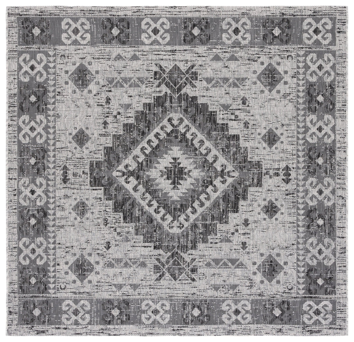 Safavieh Courtyard Cy8546 Light Grey/Charcoal Rug - Safavieh - cy8546 - 37612 - 7sq