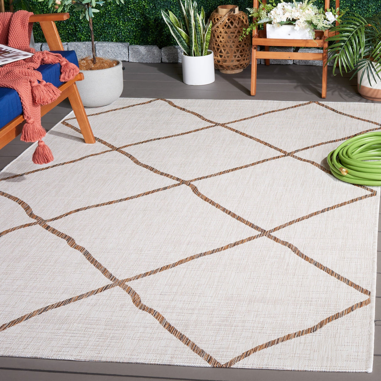 Safavieh Courtyard Cy8635 - 59312 Ivory/Brown Rug - Safavieh - cy8635 - 59312 - 4