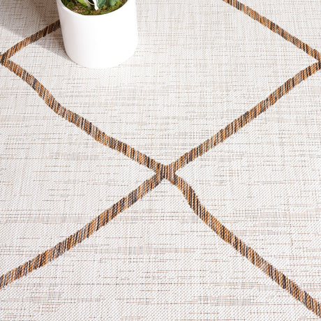 Safavieh Courtyard Cy8635 - 59312 Ivory/Brown Rug - Safavieh - cy8635 - 59312 - 7r