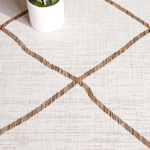Safavieh Courtyard Cy8635 - 59312 Ivory/Brown Rug - Safavieh - cy8635 - 59312 - 7r