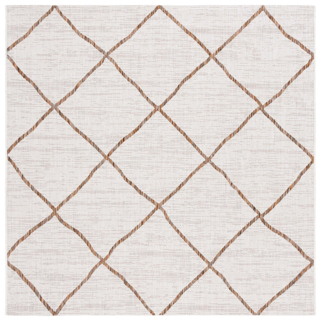 Safavieh Courtyard Cy8635 - 59312 Ivory/Brown Rug - Safavieh - cy8635 - 59312 - 7r