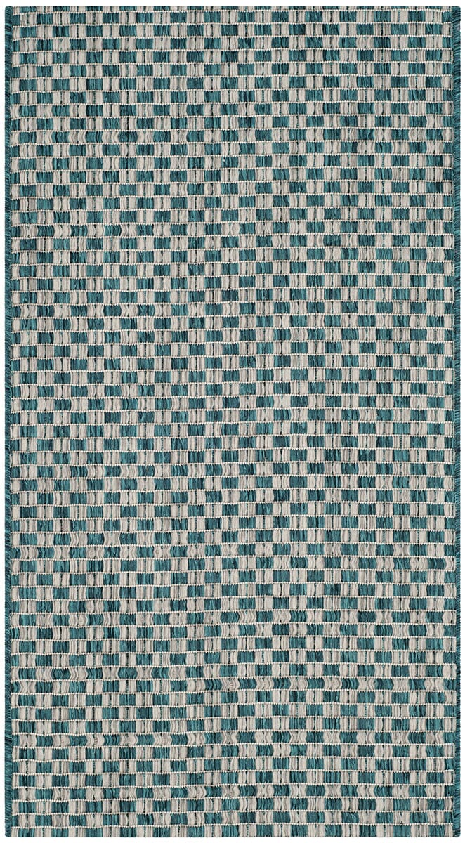 Safavieh Courtyard Cy8653 - 37221 Turquoise / Light Grey Rugs - Safavieh - cy8653 - 37221 - 7r