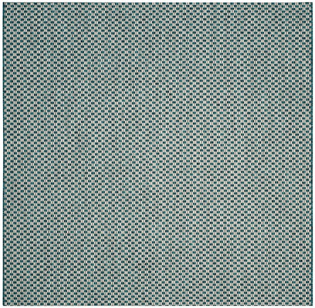 Safavieh Courtyard Cy8653 - 37221 Turquoise / Light Grey Rugs - Safavieh - cy8653 - 37221 - 7sq