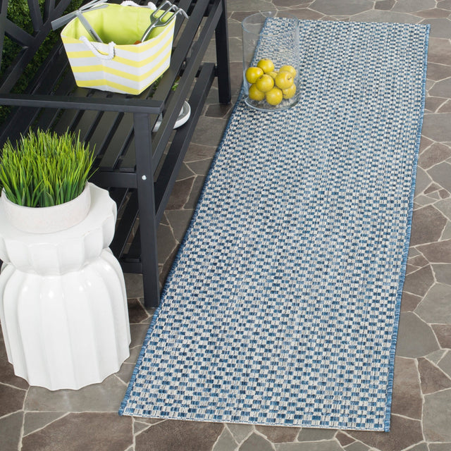 Safavieh Courtyard Cy8653 Blue/Light Grey Rug - Safavieh - cy8653 - 36821 - 4r