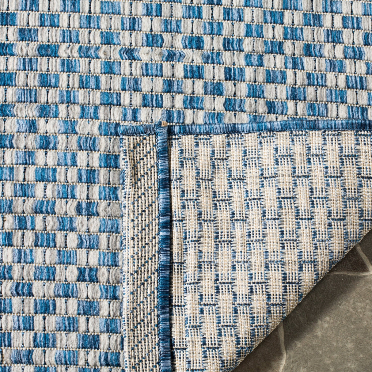 Safavieh Courtyard Cy8653 Blue/Light Grey Rug - Safavieh - cy8653 - 36821 - 4r
