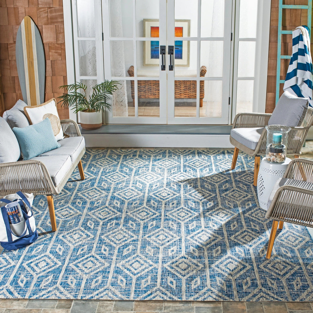 Safavieh Courtyard Cy8662 - 36821 Navy/Grey Rugs - Safavieh - cy8662 - 36821 - 2