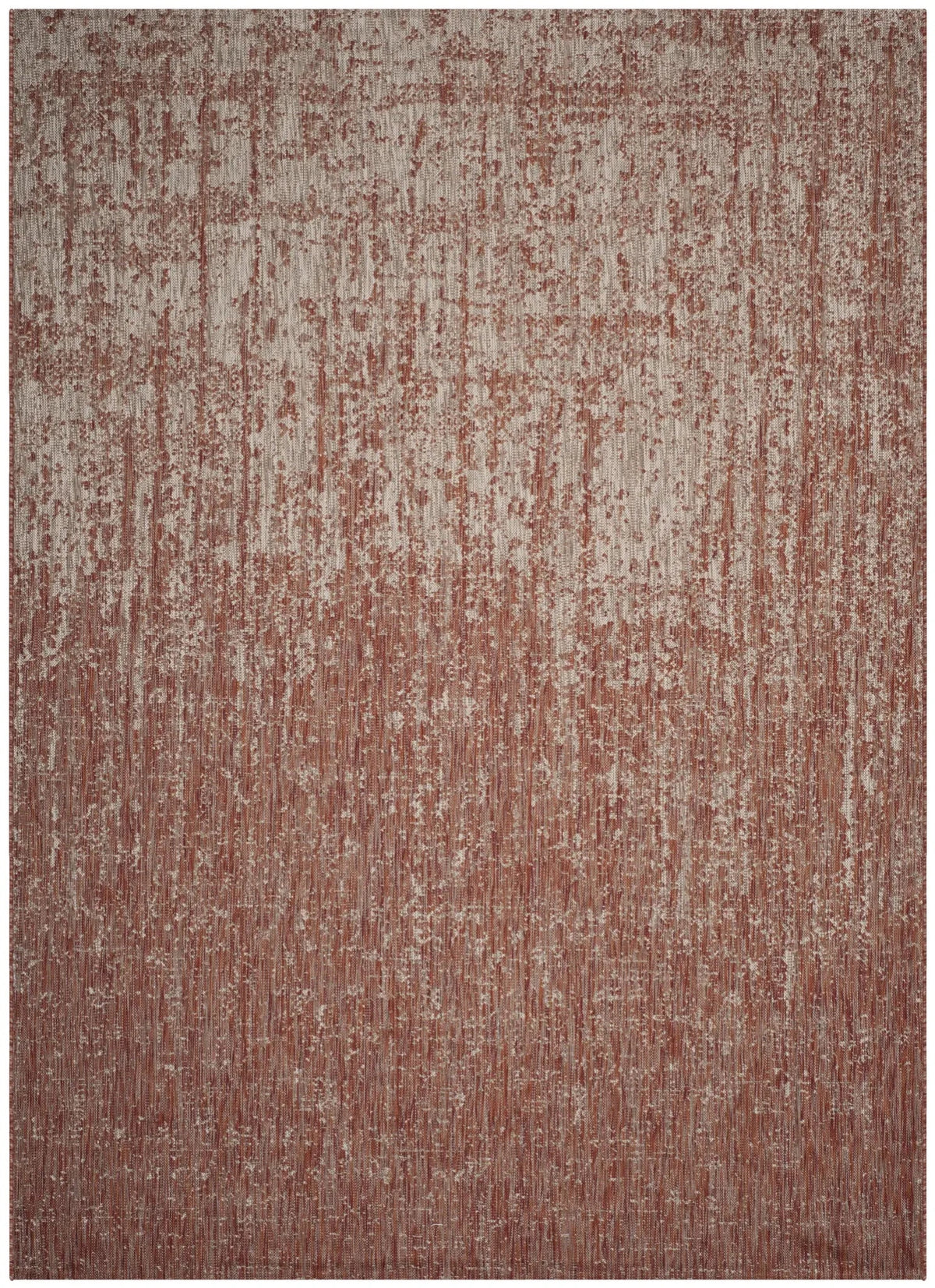Safavieh Courtyard 6'-7" x 9'-6" Rug in Rust / Grey