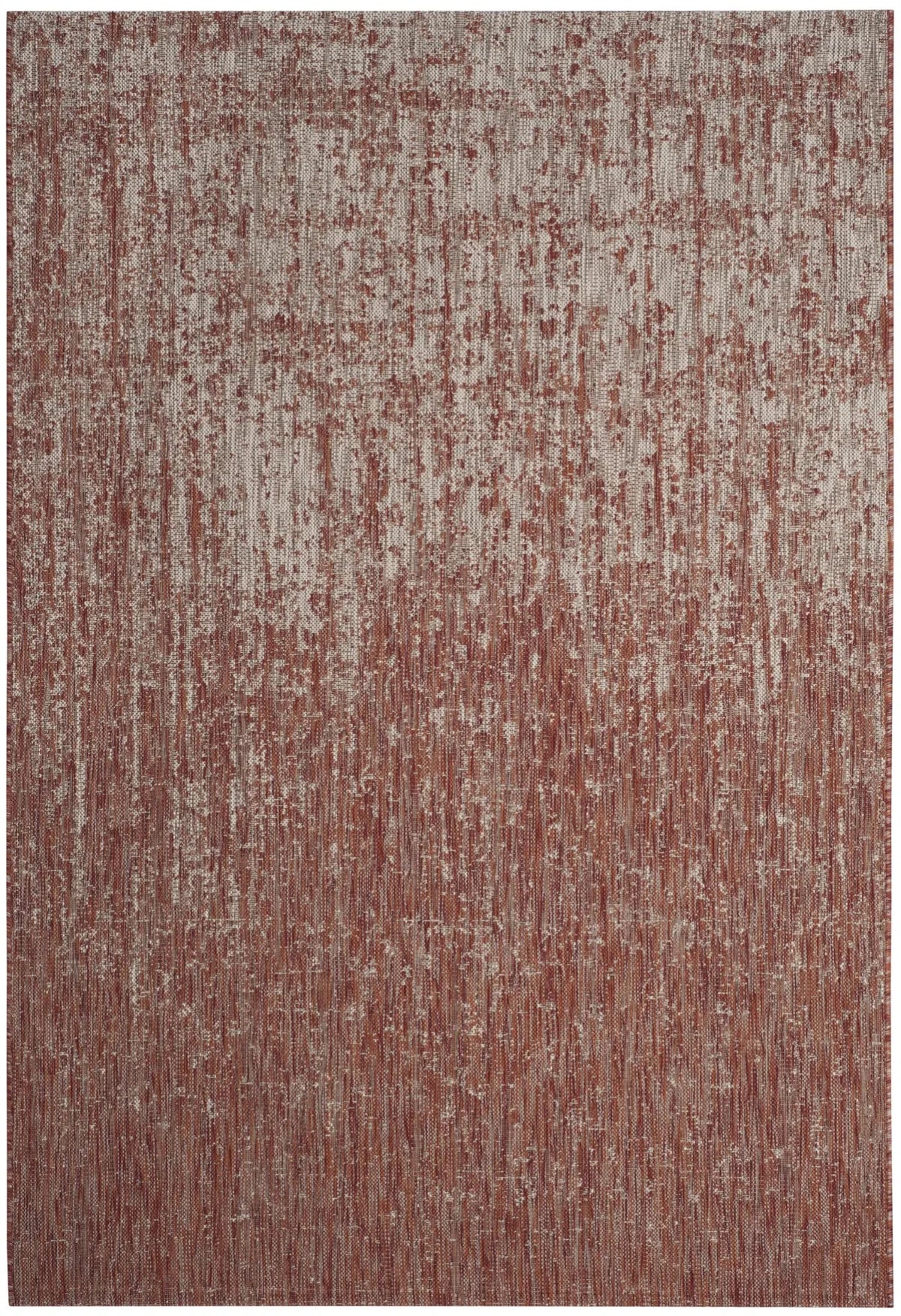 Safavieh Courtyard 5'-3" x 7'-7" Rug in Rust / Grey