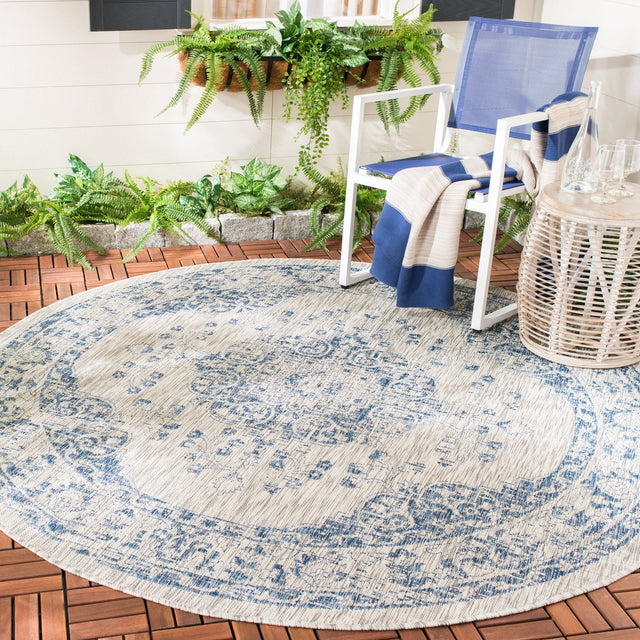 Safavieh Courtyard Cy8679 Grey/Navy Rug - Safavieh - cy8679 - 368 - 3