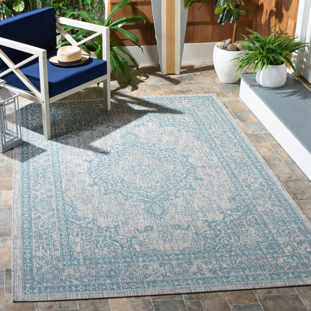 Safavieh Courtyard Cy8679 Light Grey/Aqua Rug - Safavieh - cy8679 - 37112 - 5