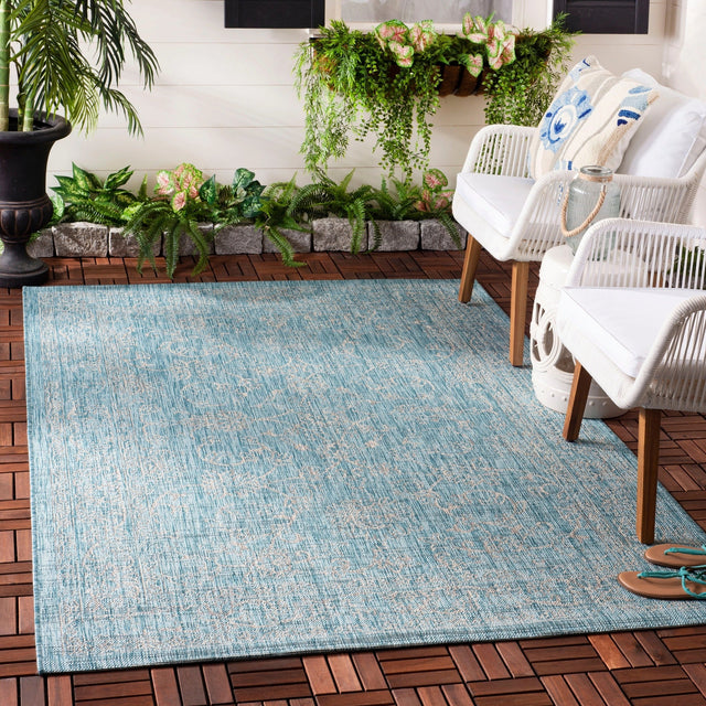 Safavieh Courtyard Cy8680 - 37121 Aqua/Grey Rugs - Safavieh - cy8680 - 37121 - 2