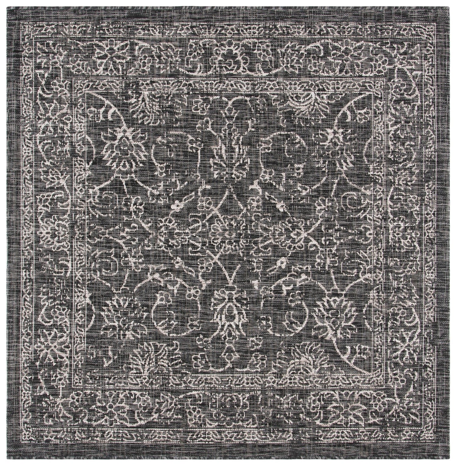 Safavieh Courtyard Cy8680 Black/Ivory Rug - Safavieh - cy8680 - 36621 - 4sq