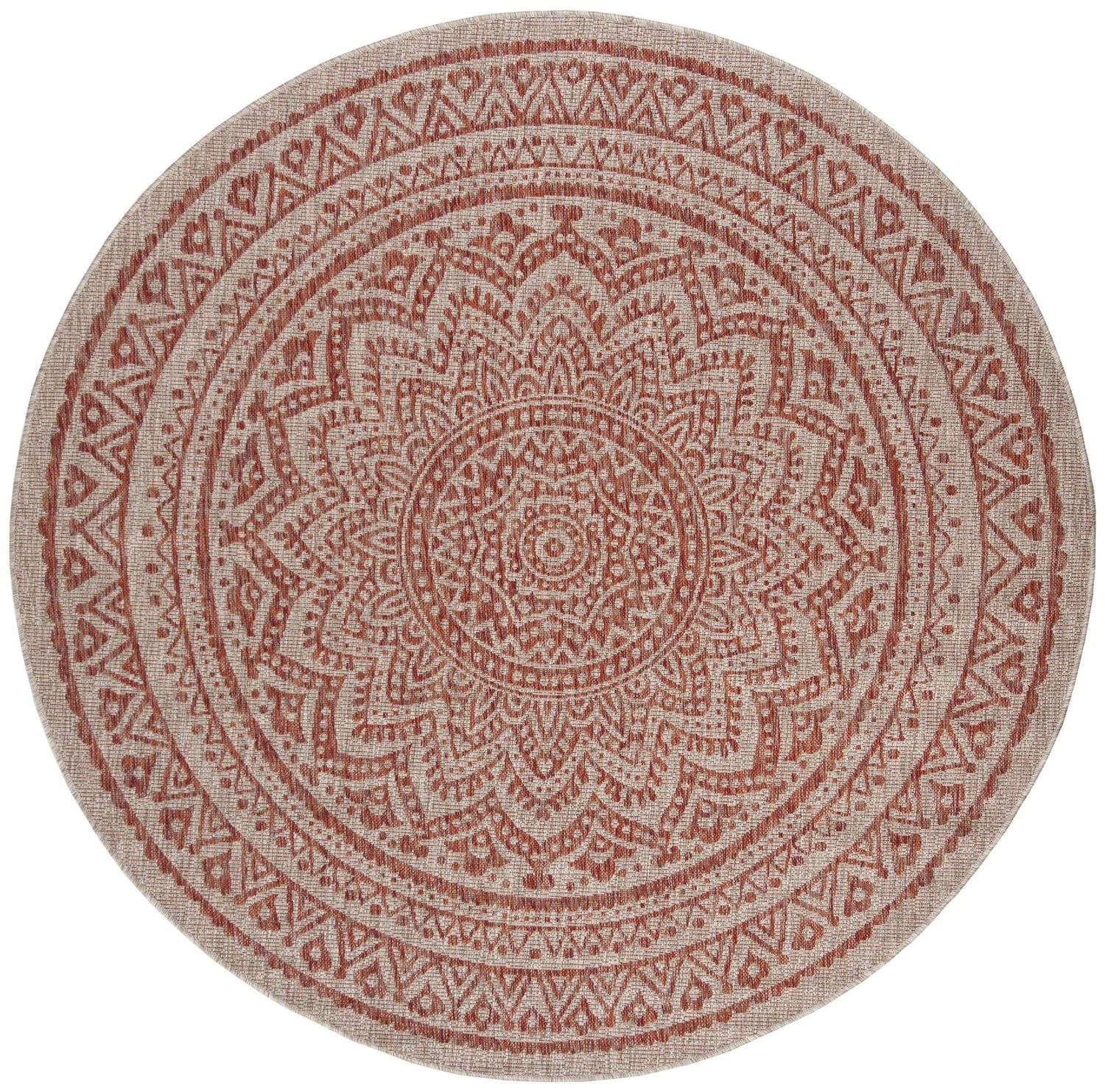 Safavieh Courtyard Cy8734 - 36512 Light Beige/Terracotta Rug - Safavieh - cy8734 - 36512 - 3r