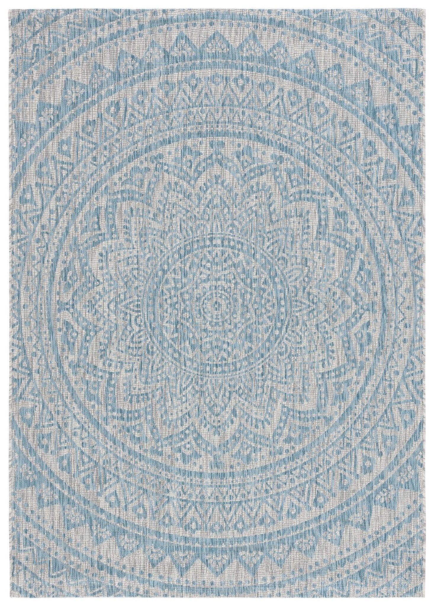 Safavieh Courtyard Cy8734 - 37112 Light Grey/Aqua Rug - Safavieh - cy8734 - 37112 - 25