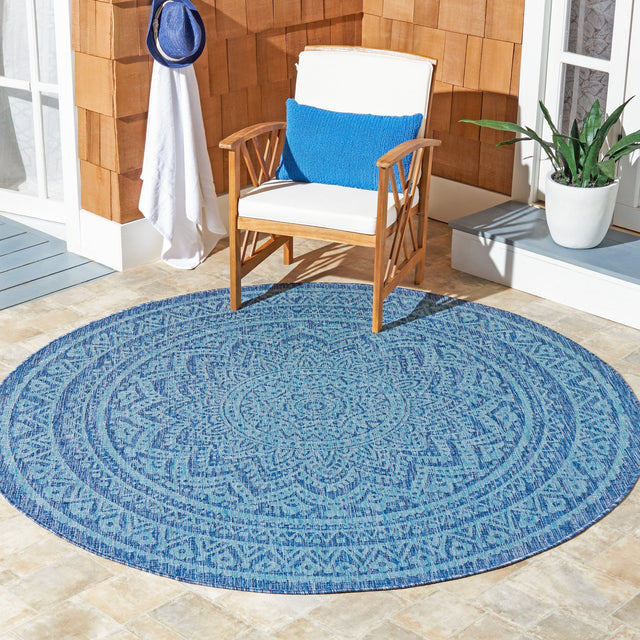 Safavieh Courtyard Cy8734 - 39421 Navy/Aqua Rugs - Safavieh - cy8734 - 39421 - 7r