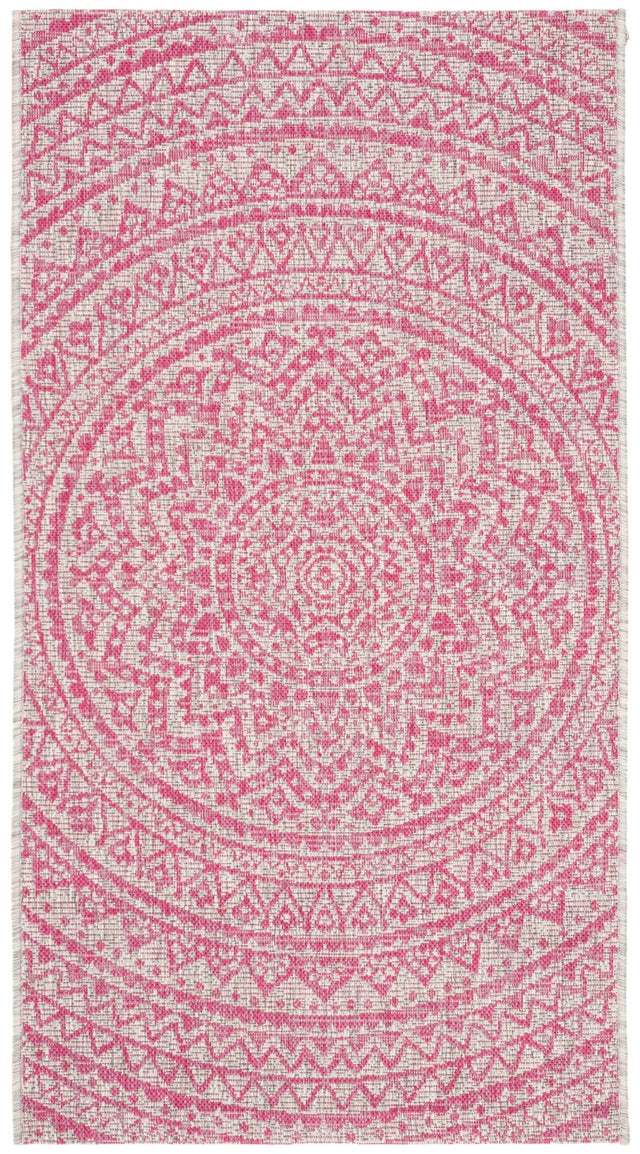 Safavieh Courtyard Cy8734 - 39712 Light Grey/Fuchsia Rug - Safavieh - cy8734 - 39712 - 28