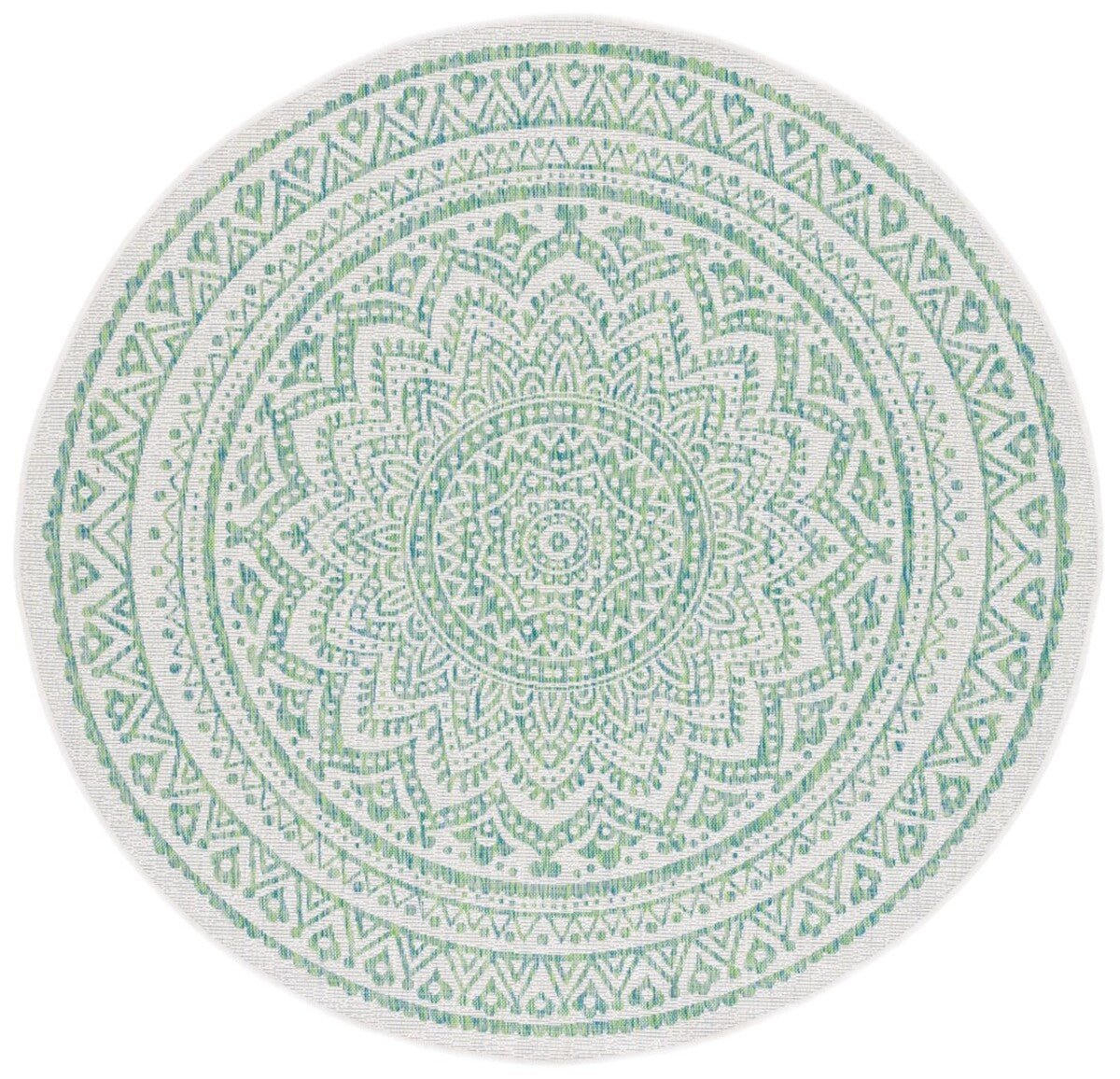 Safavieh Courtyard Cy8734 - 55712 Ivory/Green Rugs - Safavieh - cy8734 - 55712 - 7r