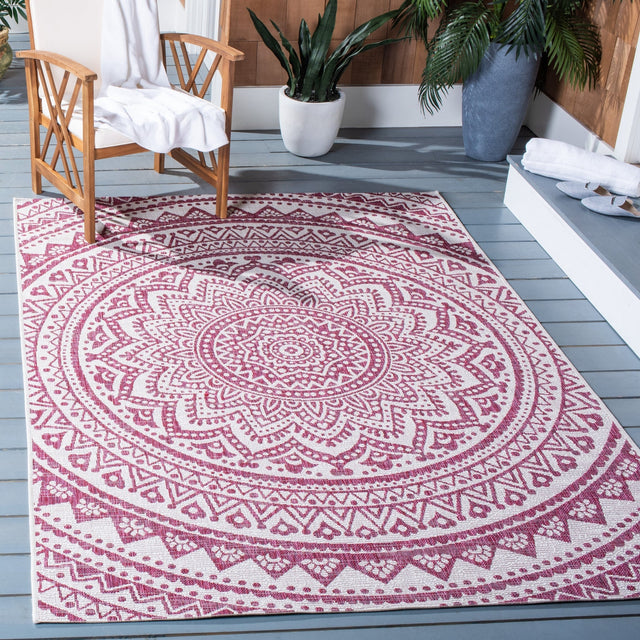 Safavieh Courtyard Cy8734 - 55912 Ivory/Fuchsia Rugs - Safavieh - cy8734 - 55912 - 2