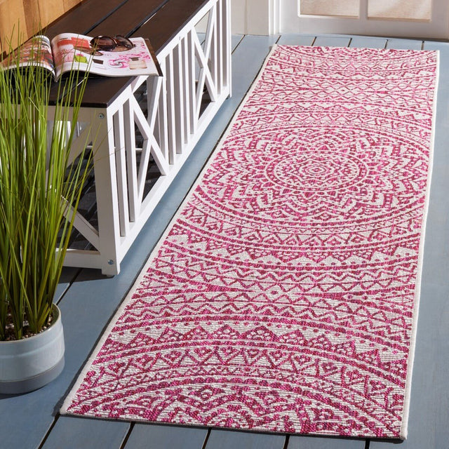 Safavieh Courtyard Cy8734 - 55912 Ivory/Fuchsia Rugs - Safavieh - cy8734 - 55912 - 7r