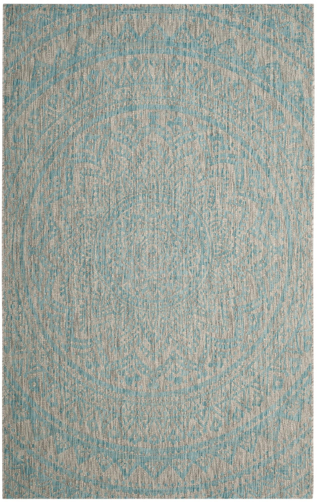 Safavieh Courtyard Cy8734 Light Grey/Aqua Rug - Safavieh - cy8734 - 37112 - 2