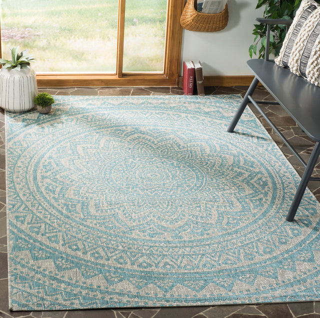 Safavieh Courtyard Cy8734 Light Grey/Aqua Rug - Safavieh - cy8734 - 37112 - 2