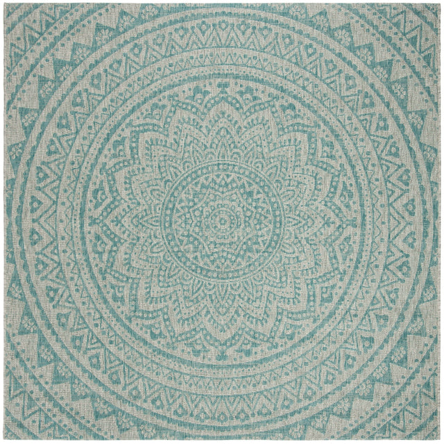 Safavieh Courtyard Cy8734 Light Grey/Aqua Rug - Safavieh - cy8734 - 37112 - 4sq