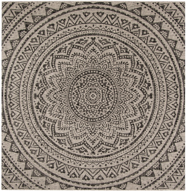 Safavieh Courtyard Cy8734 Light Grey/Black Rug - Safavieh - cy8734 - 37612 - 4sq