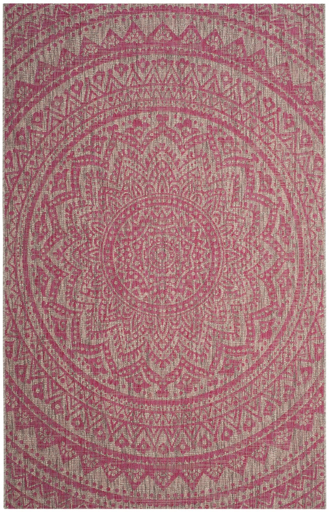 Safavieh Courtyard Cy8734 Light Grey/Fuchsia Rug - Safavieh - cy8734 - 39712 - 2