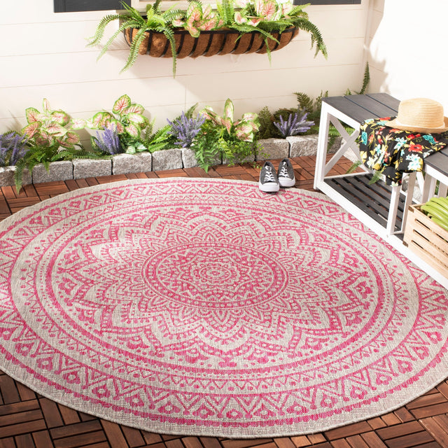 Safavieh Courtyard Cy8734 Light Grey/Fuchsia Rug - Safavieh - cy8734 - 39712 - 4r