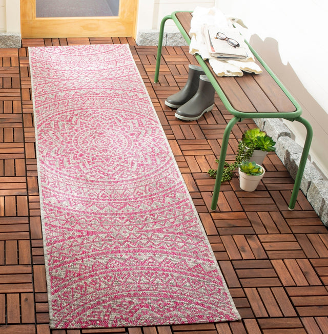 Safavieh Courtyard Cy8734 Light Grey/Fuchsia Rug - Safavieh - cy8734 - 39712 - 4r