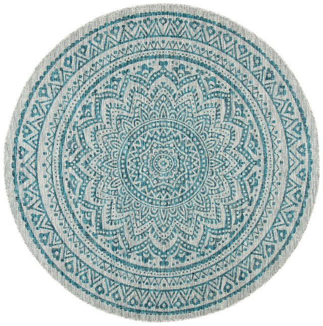 Safavieh Courtyard Cy8734 Light Grey/Teal Rug - Safavieh - cy8734 - 37212 - 4r