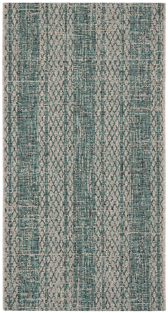 Safavieh Courtyard Cy8736 - 37212 Light Grey / Teal Rugs - Safavieh - cy8736 - 37212 - 28