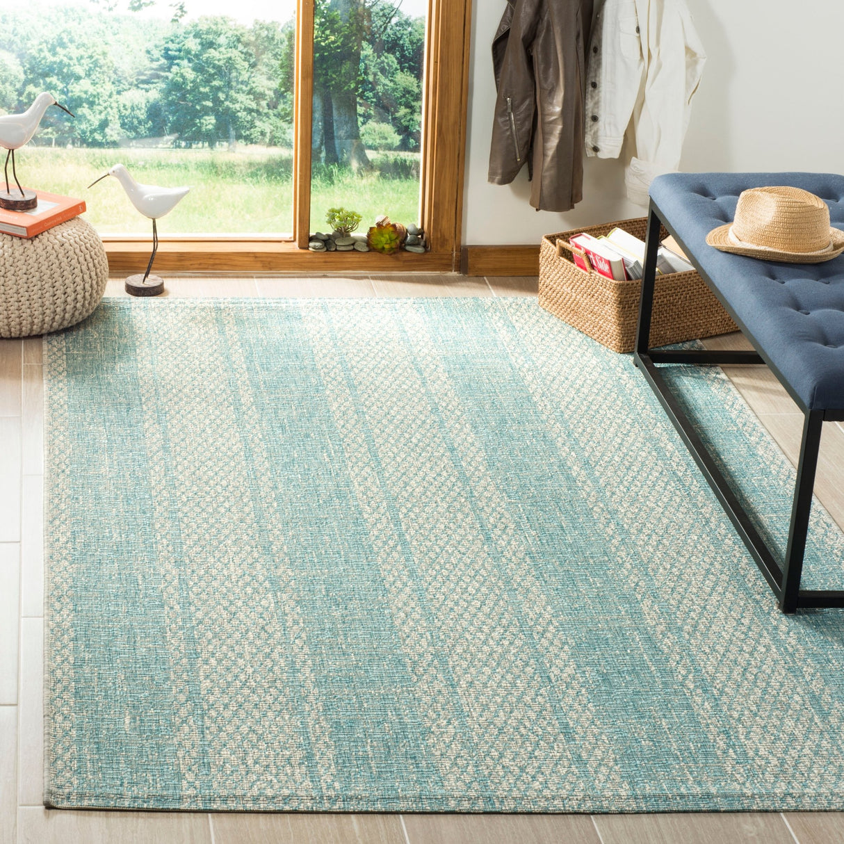 Safavieh Courtyard Cy8736 Light Grey/Aqua Rug - Safavieh - cy8736 - 37112 - 9