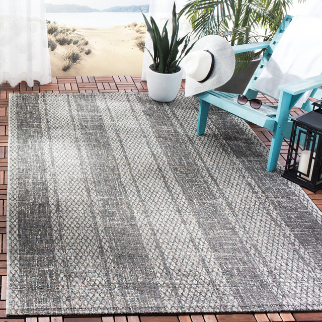 Safavieh Courtyard Cy8736 Light Grey/Black Rug - Safavieh - cy8736 - 37612 - 810