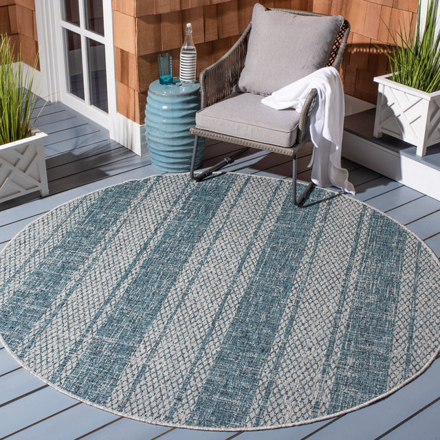 Safavieh Courtyard Cy8736 Light Grey/Teal Rug - Safavieh - cy8736 - 37212 - 4r