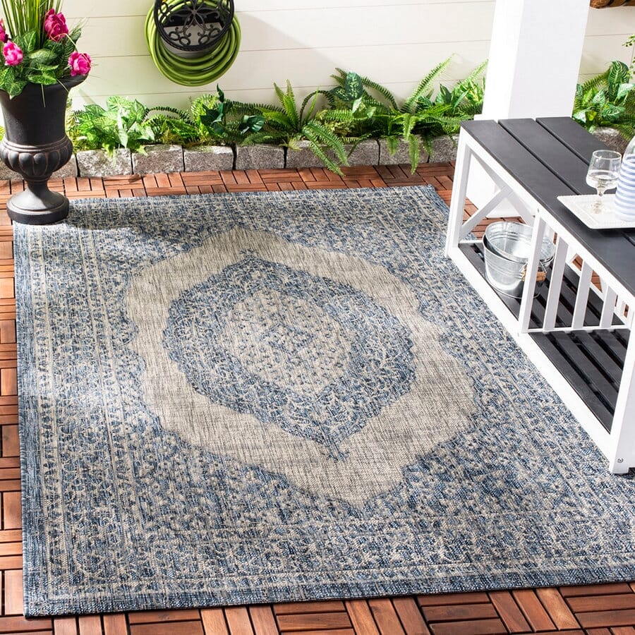 Safavieh Courtyard Cy8751 - 36812 Light Grey / Blue Rugs - Safavieh - cy8751 - 36812 - 2