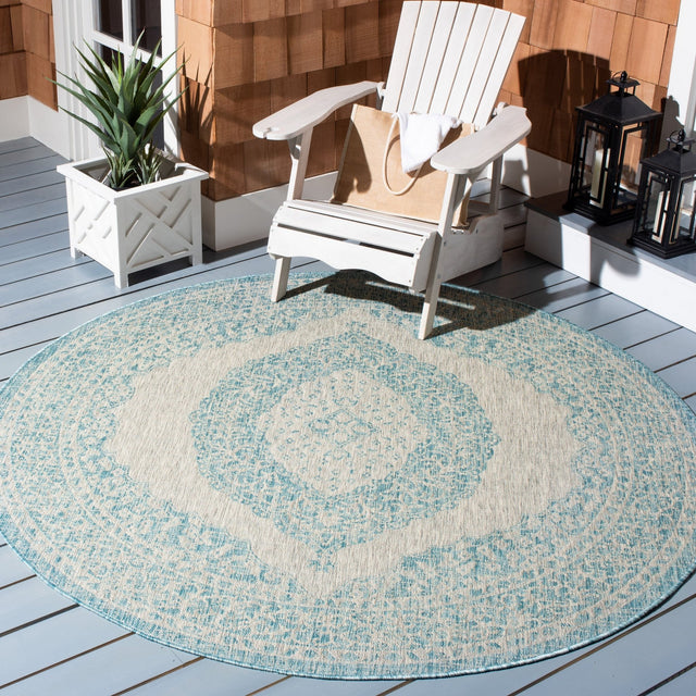 Safavieh Courtyard Cy8751 Light Grey/Aqua Rug - Safavieh - cy8751 - 37112 - 4r