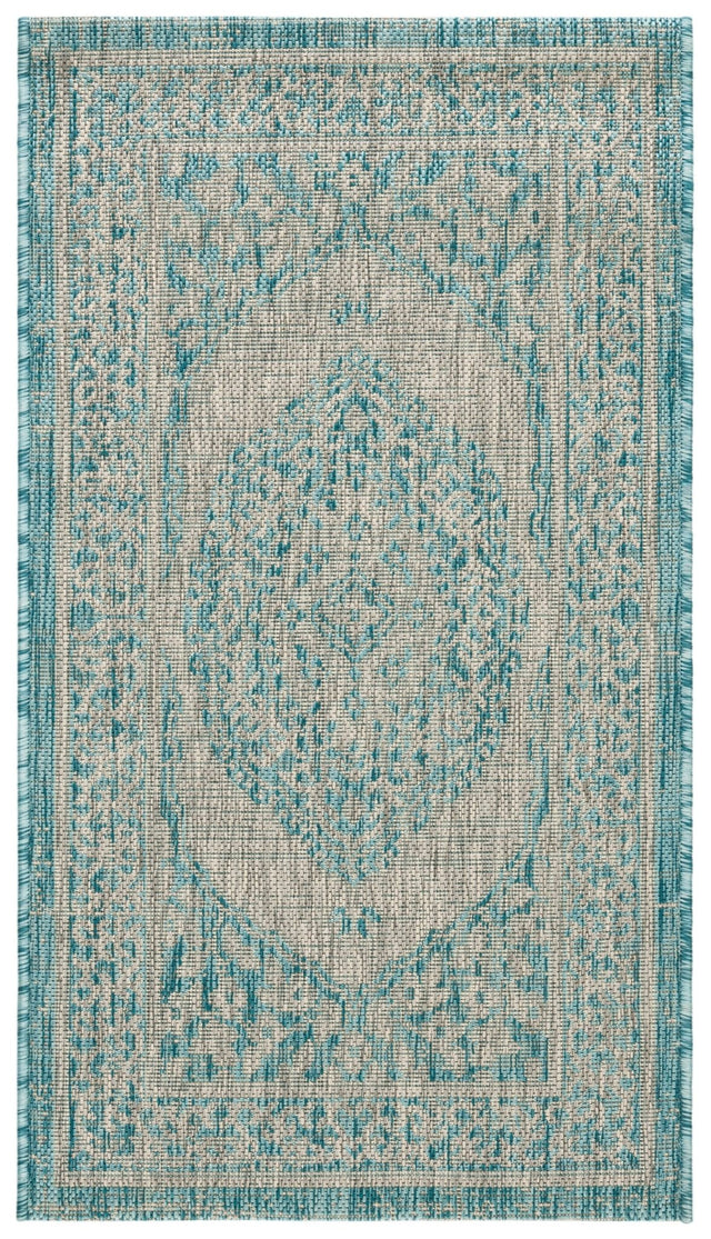 Safavieh Courtyard Cy8751 Light Grey/Aqua Rug - Safavieh - cy8751 - 37112 - 4r